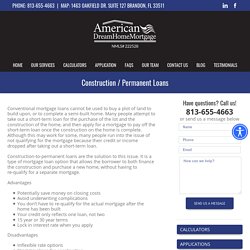 Construction / Permanent Loans