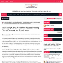 Increasing Construction of Houses Fueling Global Demand for Plasticizers - Global Market Analysis Report of Chemicals and Materials Industry