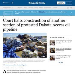 Court halts construction of another section of protested Dakota Access oil pipeline