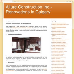 Allure Construction Inc - Renovations in Calgary: Popular Renovations In Households