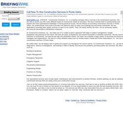Call Now To Hire Construction Services in Ponte Vedra