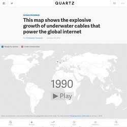 This map shows the construction of every submarine internet cable in the world — Quartz