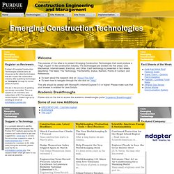 Emerging Construction Technologies