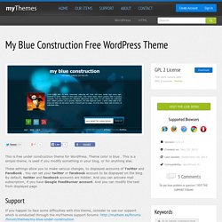 My Blue Construction Free WordPress Theme