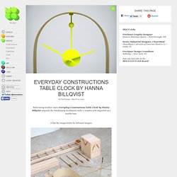 Everyday Constructions Table Clock by Hanna Billqvist