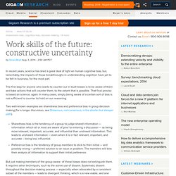 Work skills of the future: constructive uncertainty