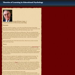 Jerome Bruner: Constructivism & Discovery Learning