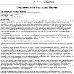 Constructivist Learning Theory