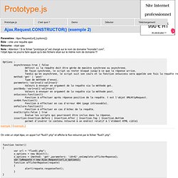 Prototype.js : Ajax.Request.CONSTRUCTOR()-2 - le-developpeur-web.com