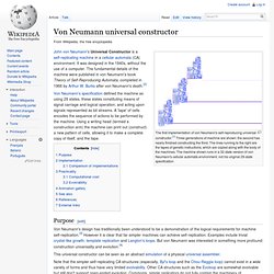 Von Neumann universal constructor