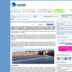 Kyocera va construire la plus grande centrale solaire flottante au monde