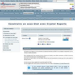 Construire un sous-état avec Crystal Reports
