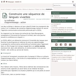 Construire une séquence de langues vivantes - Pédagogie - Direction des services départementaux de l'éducation nationale des Deux-Sèvres