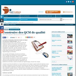 Construire des QCM de qualité