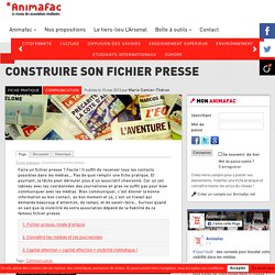 Construire son fichier presse