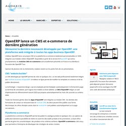 Construisez votre site web et ecommerce avec OpenERP