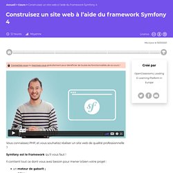 Construisez un site web à l’aide du framework Symfony 4