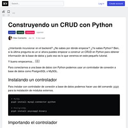Construyendo un CRUD con Python - DEV Community