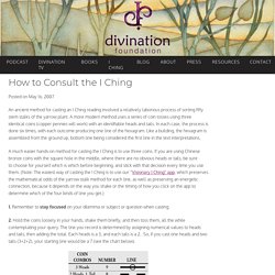 How to Consult the I Ching - Divination Foundation