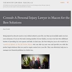 Consult A Personal Injury Lawyer in Macon for the Best Solutions
