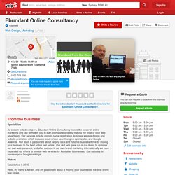 Ebundant Online Consultancy - Web Design - 15a/31 Thistle St West, South Launceston Tasmania - Phone Number - Yelp