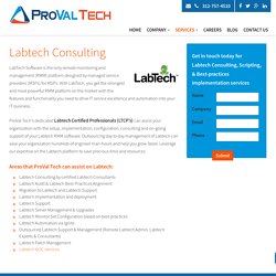 Labtech Consultant - Labtech Administrator and Consulting By Proval Tech