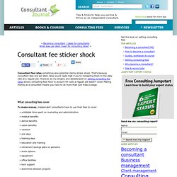 Consultant fee sticker shock