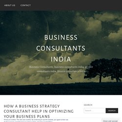 How a Business Strategy Consultant Help in Optimizing Your Business Plans – Business Consultants India