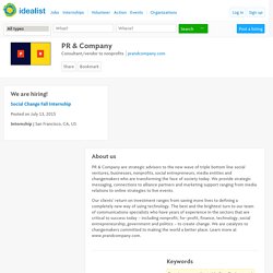 Consultant/vendor (San Francisco): PR & Company