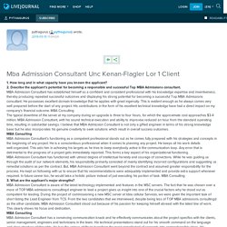 Mba Admission Consultant Unc Kenan-Flagler Lor 1 Client : pythagurus