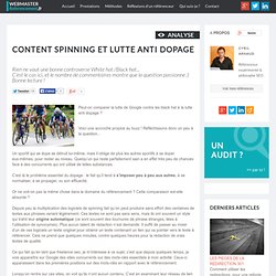 Content Spinning et Black Hat par Référenceur Freelance - Optimisation d'un Site