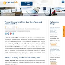 Financial Consultant Firm- Overview, Roles, and Responsibilities