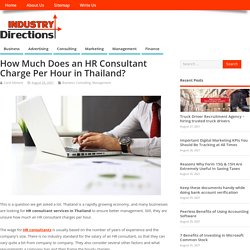 How Much Does an HR Consultant Charge Per Hour in Thailand?