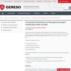 Consultants formateurs en Management projet – Certification PMP ou IPMA