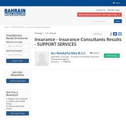 Insurance Consultants in Bahrain