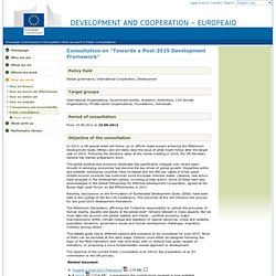 EU Consultation on Post-2015