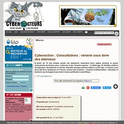 Consultations : vènerie sous terre des blaireaux cyberaction