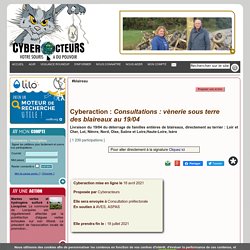 Consultations : vènerie sous terre des blaireaux au 19/04 cyberaction
