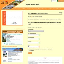 Consulter l'annuaire du Géfil - Géfil - Syndicat National de l'Ingénierie Loisirs Culture Tourisme