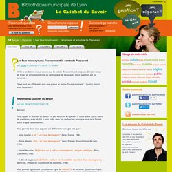 Le Guichet du Savoir - Consulter le sujet - Les faux-monnayeurs : l'économie et le comte de Passavant