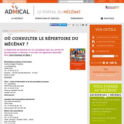 Où consulter le Répertoire du mécénat ?