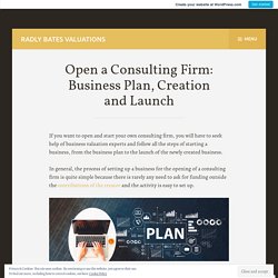 Open a Consulting Firm: Business Plan, Creation and Launch