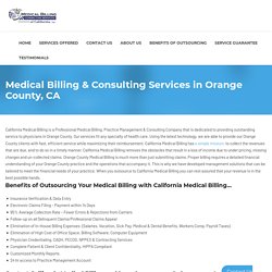 Medical Billing & Consulting Services in Orange County with California Medical Billing in Rancho Cucamonga, CA