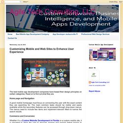 Customizing Mobile and Web Sites to Enhance User Experience