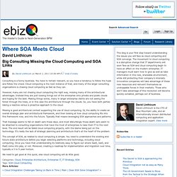 Big Consulting Missing the Cloud Computing and SOA Links - Where SOA Meets Cloud