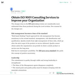 Obtain ISO 9001 Consulting Services to Improve your Organization – Medium