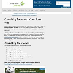 Consulting fee rates