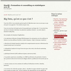 Big Data, qu’est ce que c’est ? - StartR : Formation et consulting en statistiques avec R