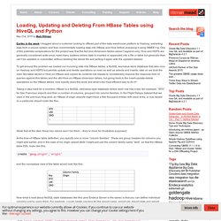 Loading, Updating and Deleting From HBase Tables using HiveQL and Python