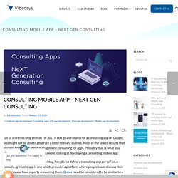 Consulting apps - NeXT Gen consulting